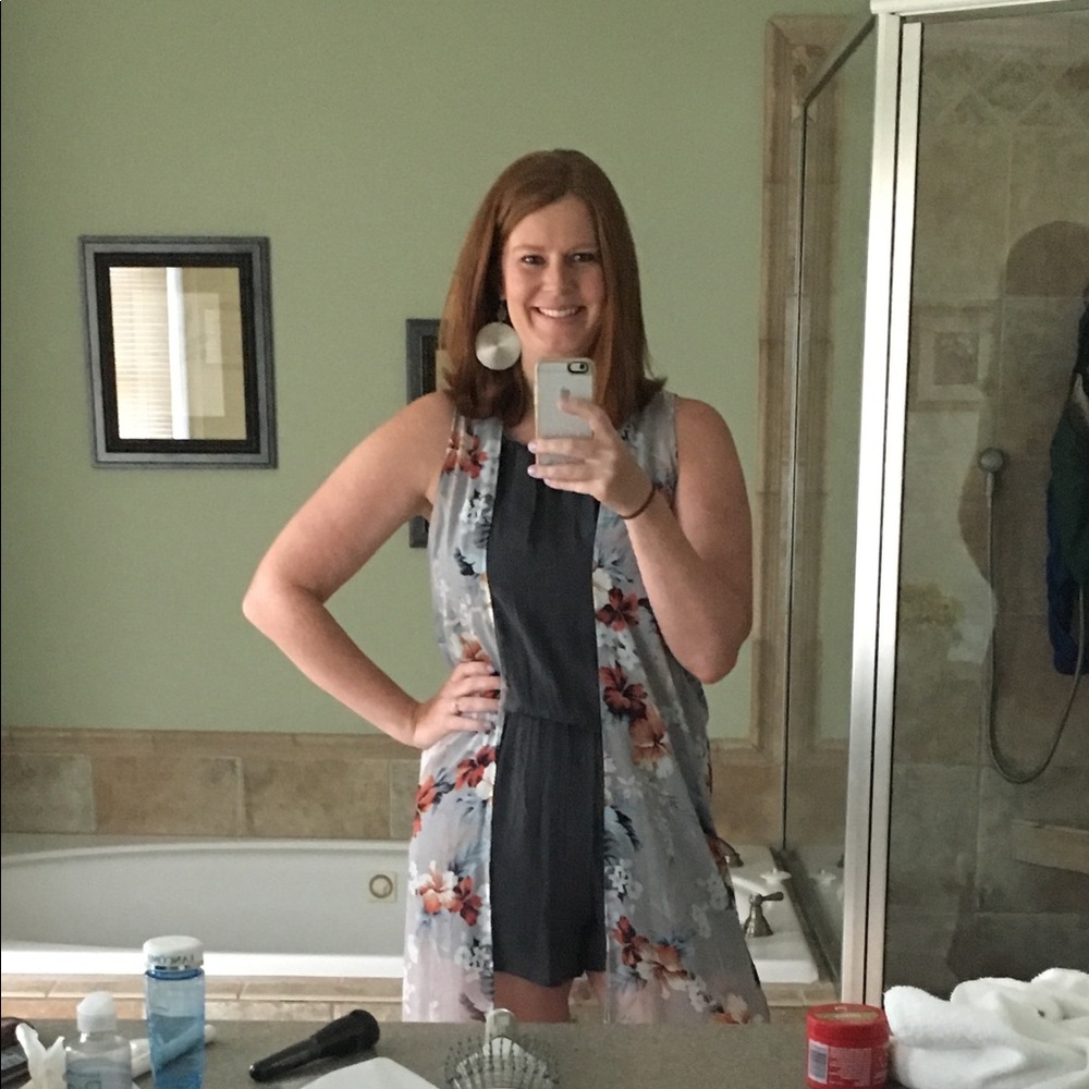 Racerback short romper & sleeveless kimono